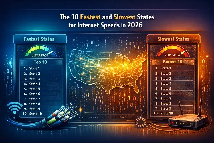 The 10 Fastest and Slowest States for Internet Speeds in 2026