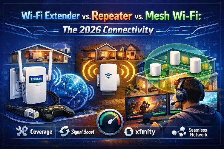 Wi-Fi Extender vs. Repeater vs. Mesh Wi-Fi: The 2026 Connectivity