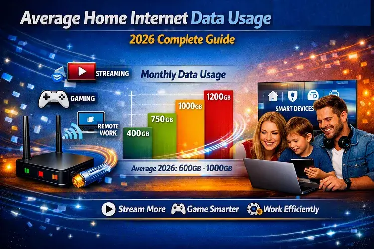 Average Home Internet Data Usage Per Month (2026 Complete Guide)