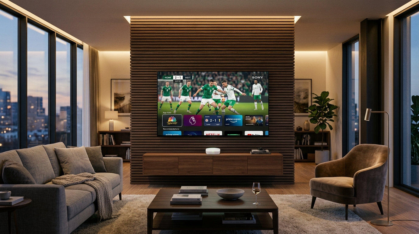 Frontier Fiber 4K live TV streaming with YouTube TV, live sports, and Amazon eero mesh router